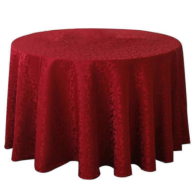Tablecloths Machine Washable Neat Edges Round Spillproof Polyester Fabric Table Cover for Home JIKAIX