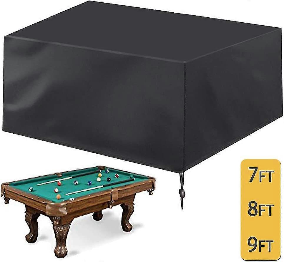Pool Table Cover, 7 8 9ftpool Table Covers With Drawstring Durable Waterproof Table Cover For Pool Table / Rectangular Table (9 Ft: 113 X 61 X 32 In)