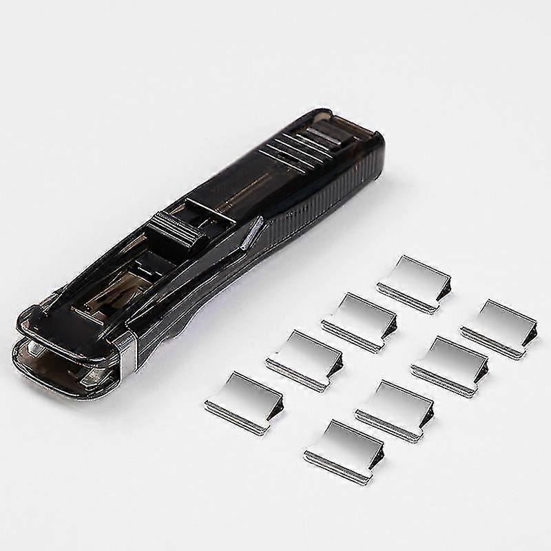 Clip Push Stapler Fixed Clips Stapler Binding Clip Reusable Portable Push Clamp Not Damage Paper For