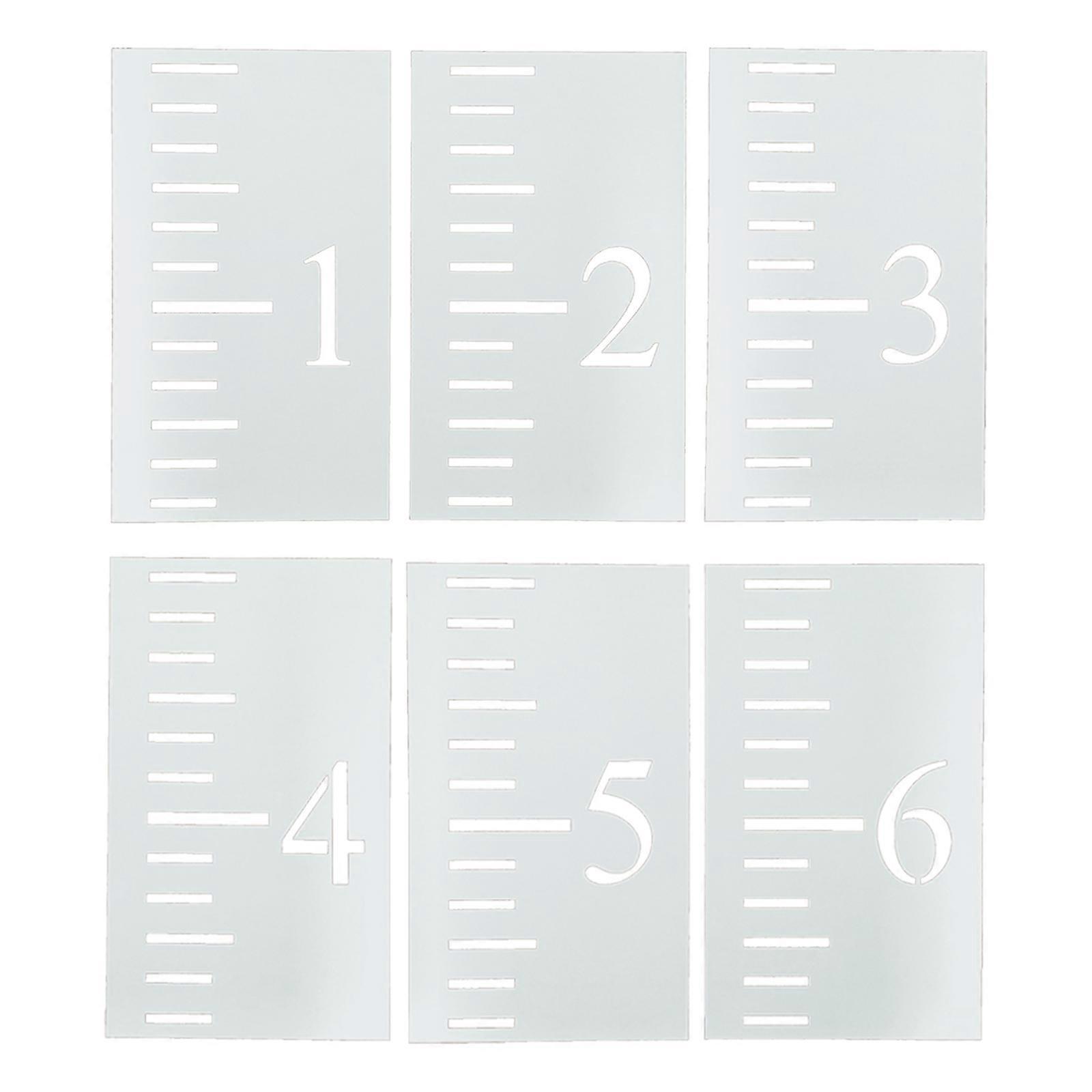 6x Rustic Scale Ruler Stencil Growth Chart Stencil Template for Farmhouse