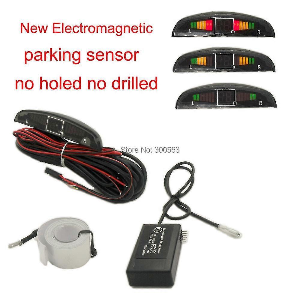 New  Electromagnetic Parking Sensor,with 3 Colors Led Display And Buzzer Alarm,no Holed No Drilled FreeshippingAM
