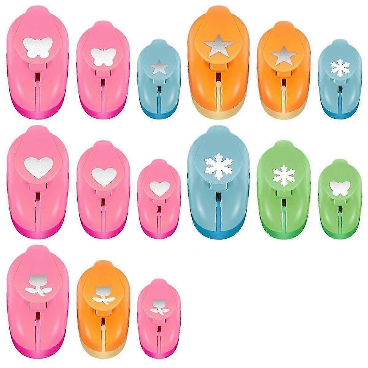 15 stk håndværk hul stans former håndlavet scrapbog papir stanser form fræsere til papir blandet form hullemaskine