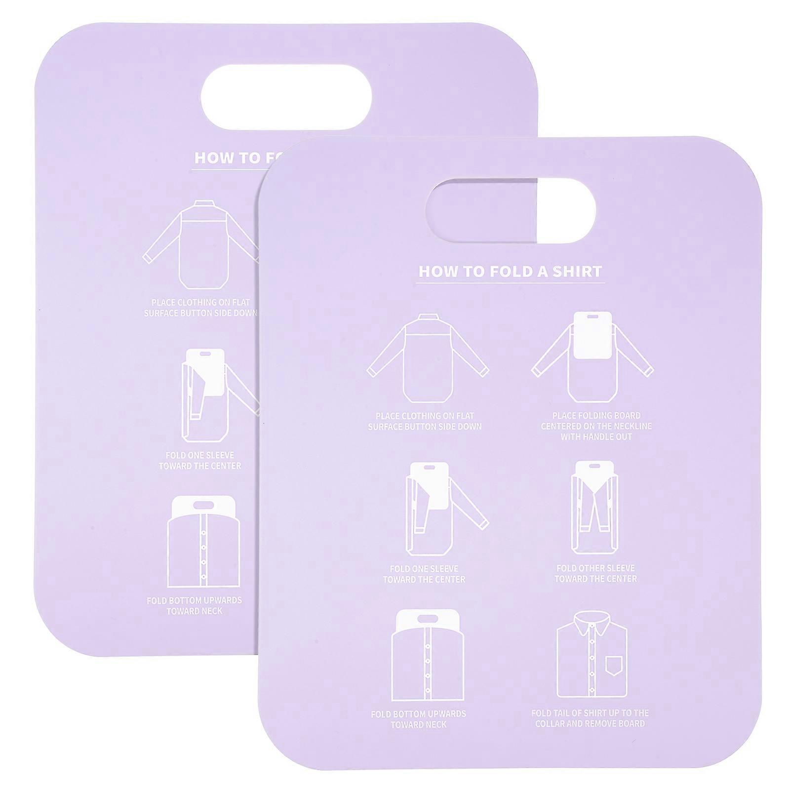 2Pcs Professional Shirt Cardboard Clothes Folder PP Simple Laundry Folding Board
