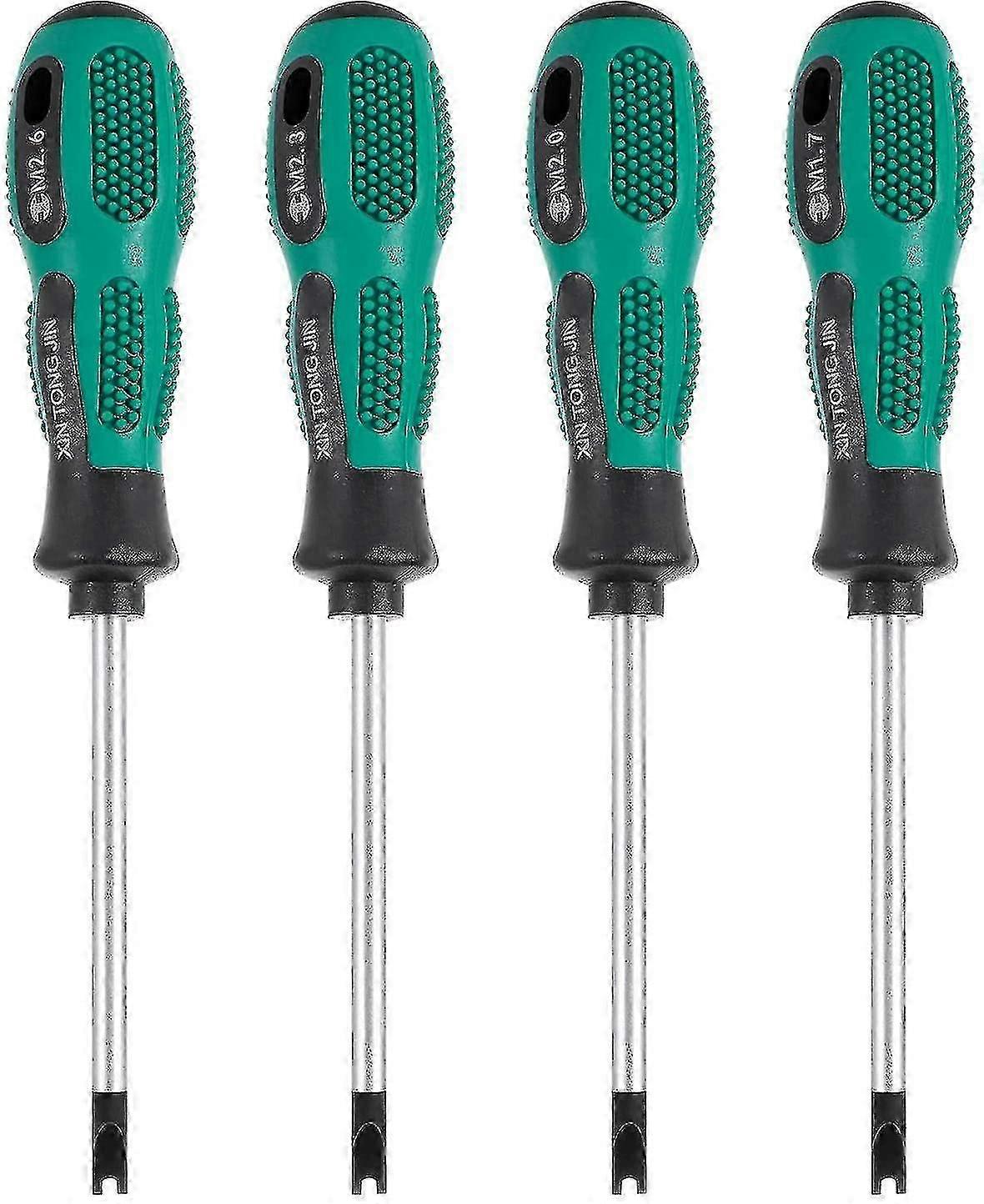 4pcs/set Screwdriver Bits Screwdriver U Fork Magnetic Groove Screw Driver Cr-v Multi Function Tool Kit Hand