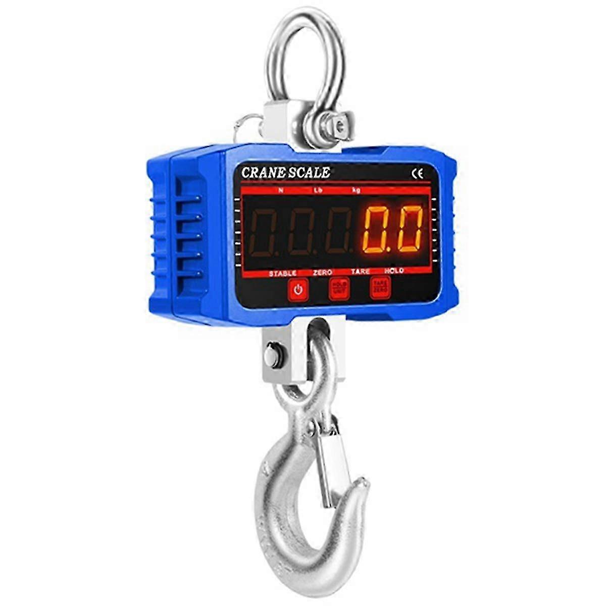 Digital Crane Scale 1500kg Industrial Hanging Scale,portable Scale Industrial Heavy Duty Crane Scale-blue