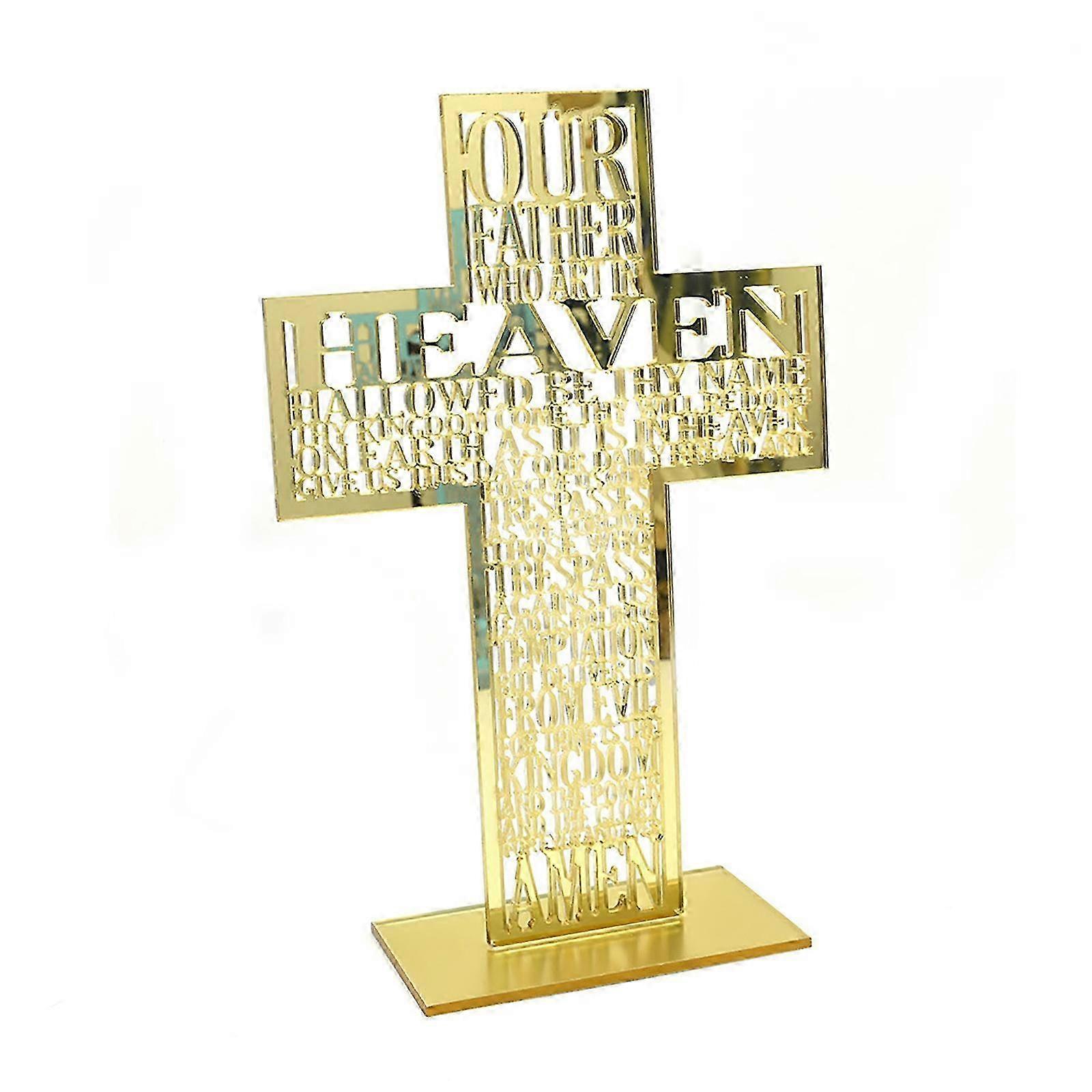 Hollow Acrylic Scriptures For Cross With Stand Jesus Christ Catholic Table Sculp