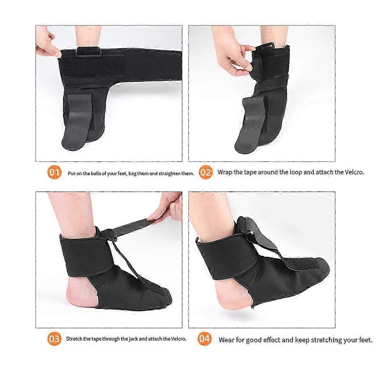 1Pcs Plantar Fasciitis Night Splint Sock Support Dorsal Drop Foot Brace Soft Stretching Boot Splint