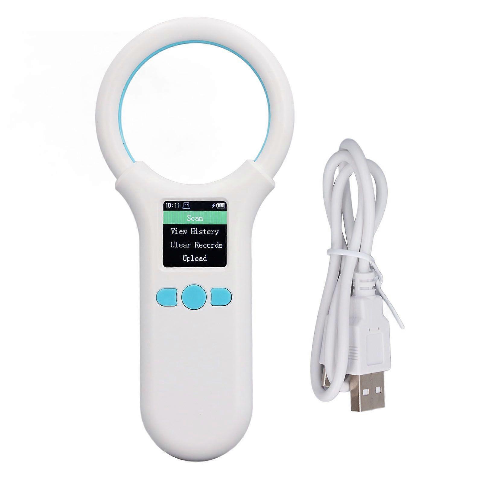 Animal Tag Reader Handheld Portable Pet Microchip ID Scanner 134.2khz/125khz USB Charging