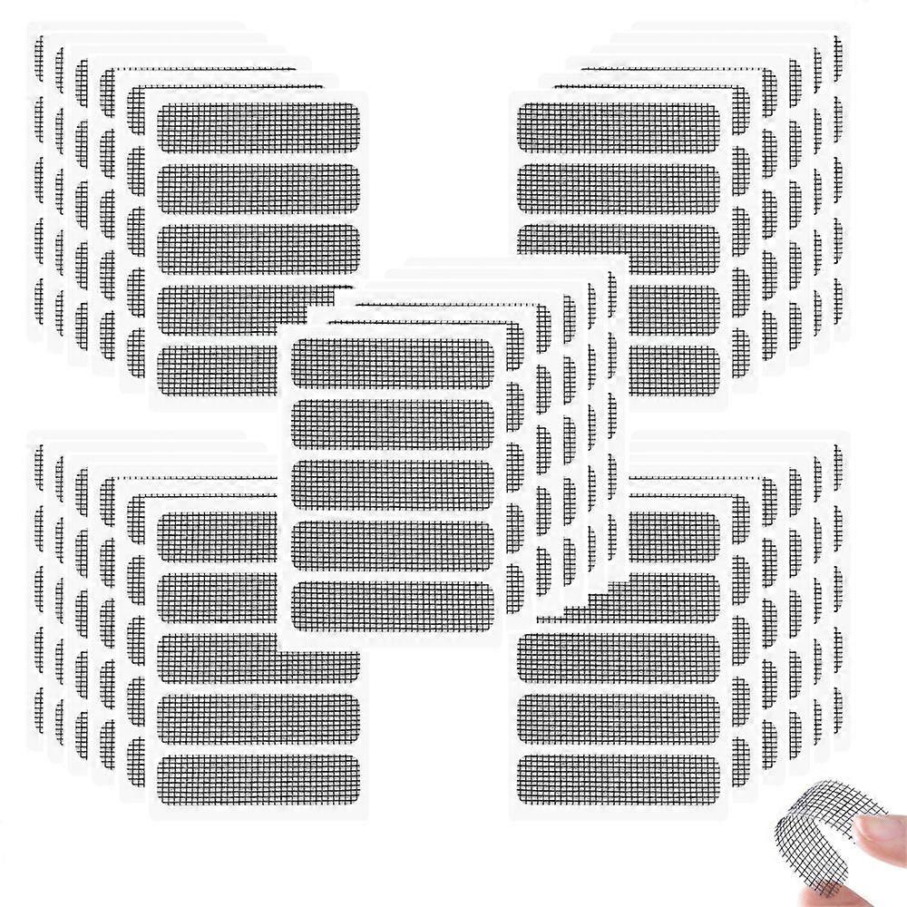 Tür-/Fenstergitter-Reparatur-Patch-Set, 30 Blatt stark, selbstklebend und wasserdicht Fiberglas-Löcher, Abdeckung Mesh Sticky Wires Patches, 6 x 1,5 cm