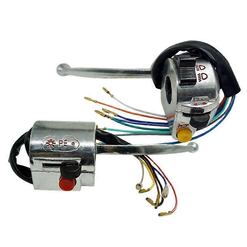 7/8 Inch 22mm Motorcycle Handlebar Switch Assembly Horn High/Low Beam Turn Signal Switch Control for Jialing JH70 JH90