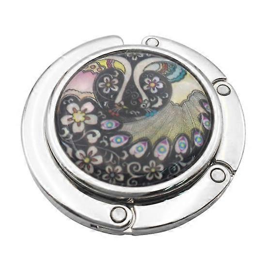 Handbag Hook Exquisite Anti-rust Zinc Alloy Round Folding Table Side Bag Holder for Office