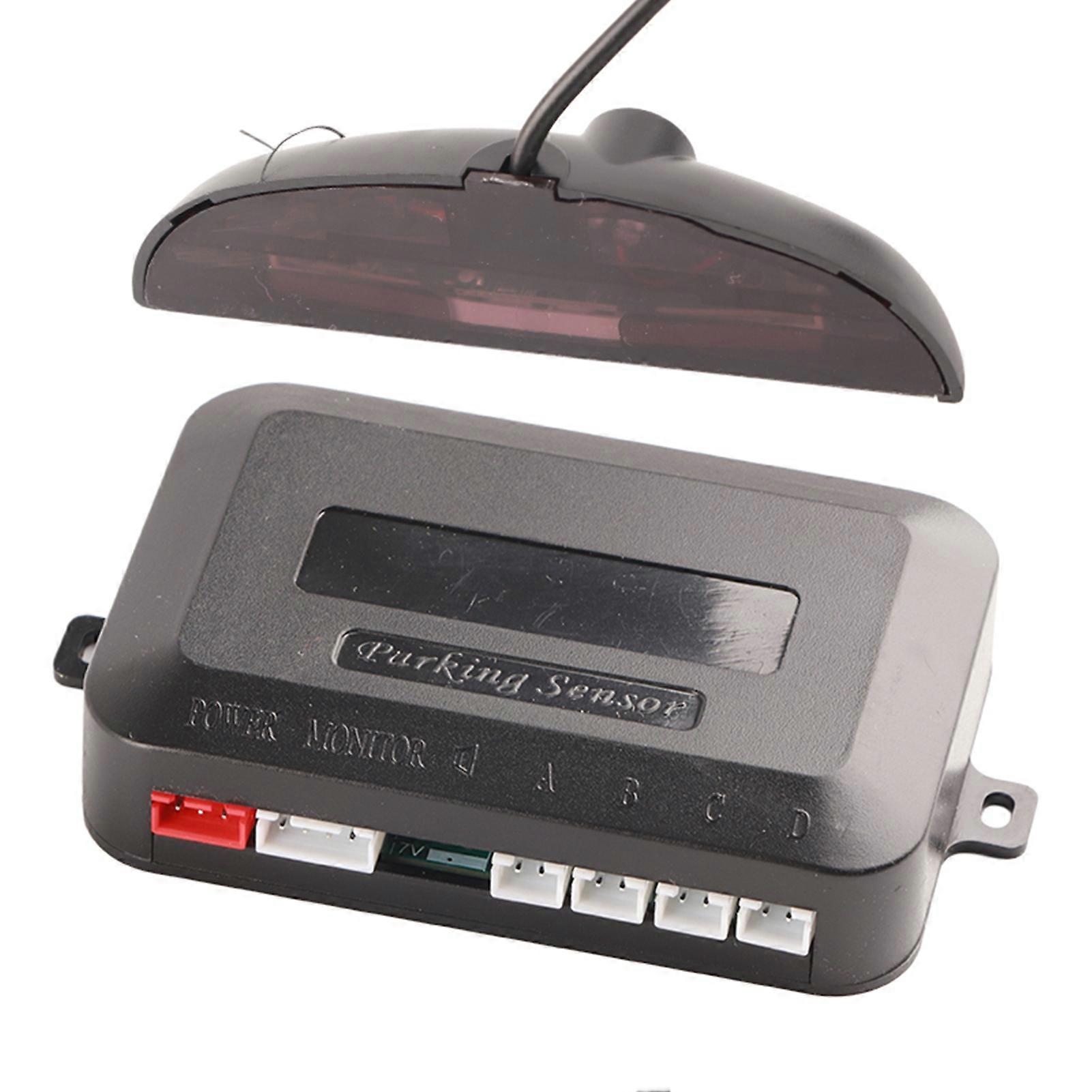 Backup Radar System High Accuracy Car Reverse Parking Radar System Anti Interference for Vehicle Black With English Color Box