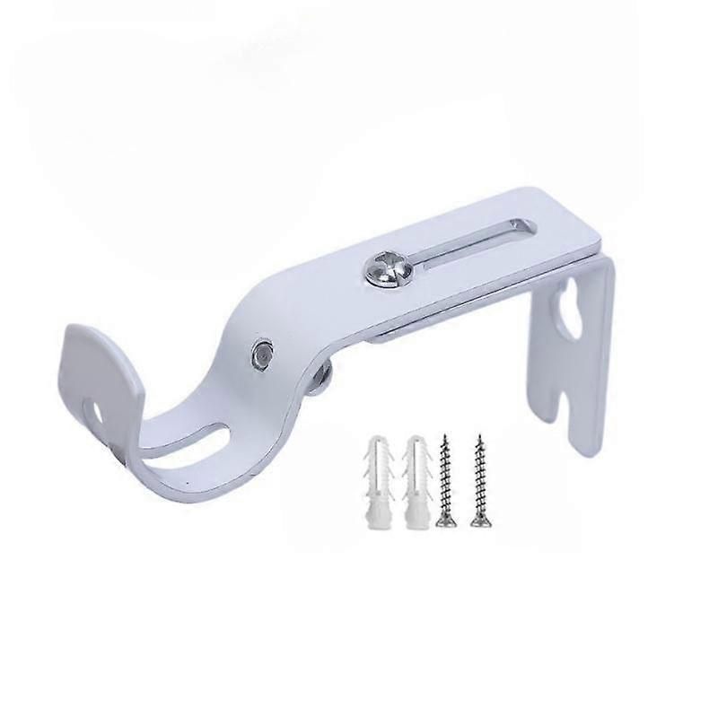 תמיכה במוט וילון מתכוונן 2 יחידות עם ברגים עמיד סוגר מוט וילון מחזיק מוטות וילון חומרת חלון