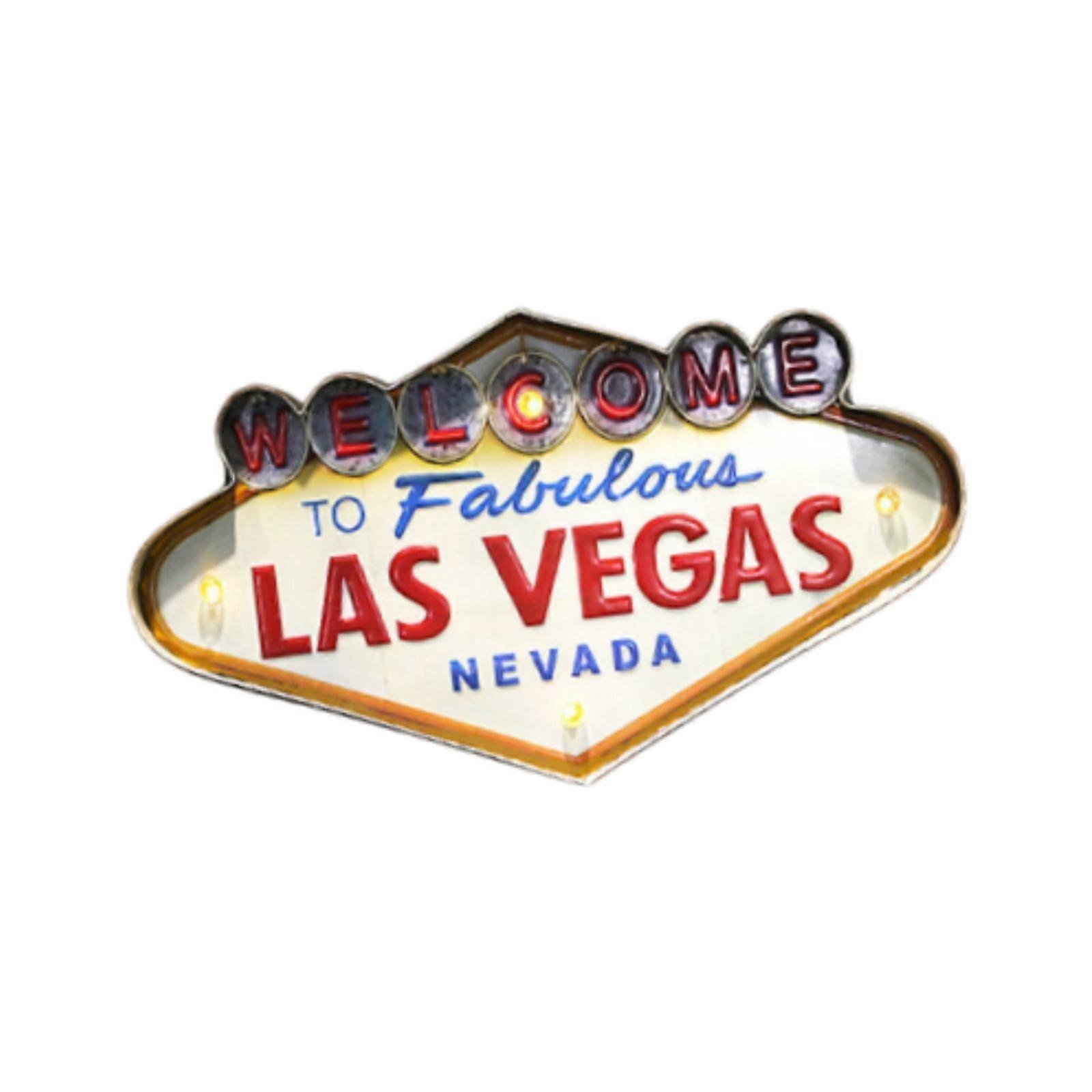 Las Vegas LED-neonskylt i metall för spelkylskåpsfönster