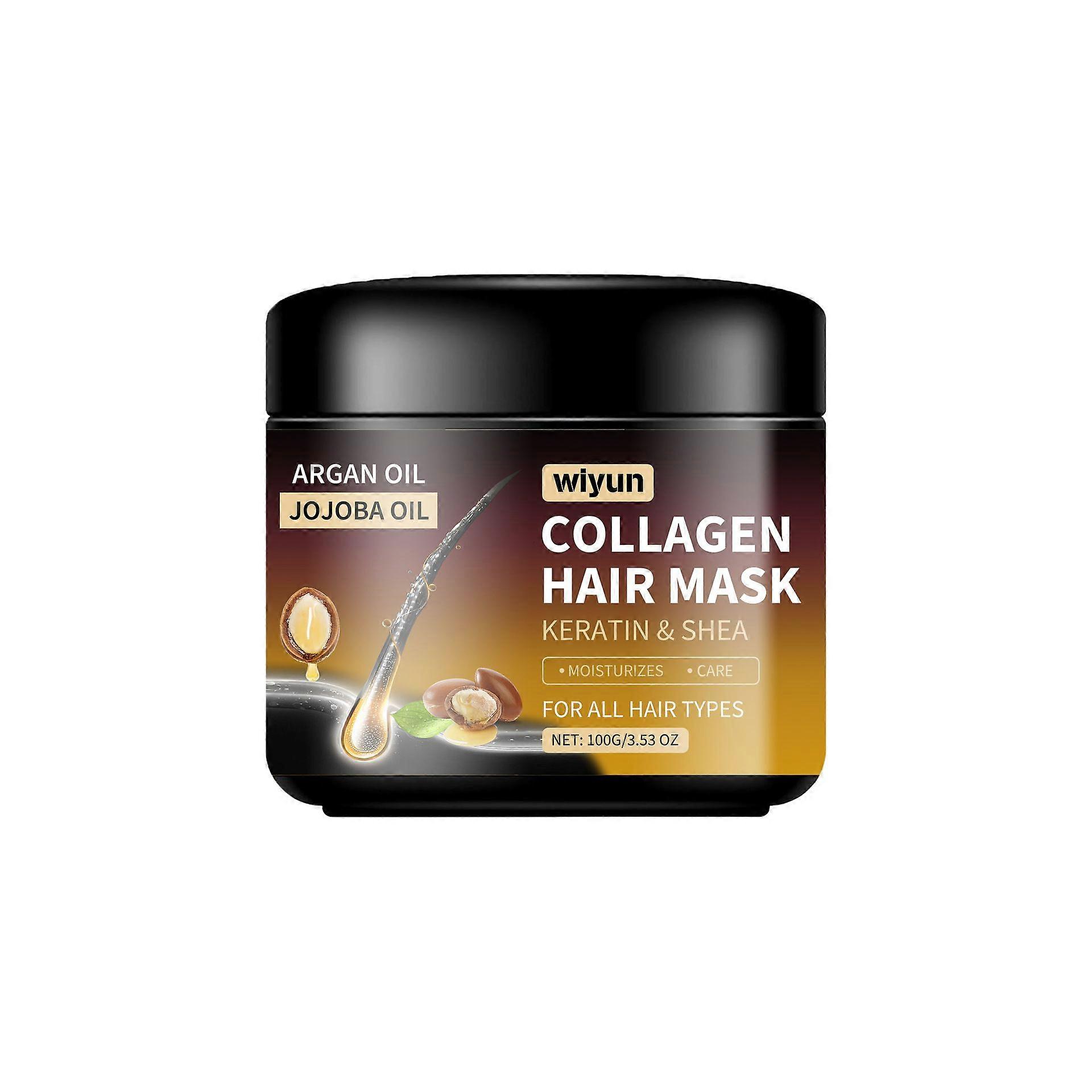 WIYUN قناع الكولاجين للشعر مغذي مرطب ترطيب للعناية بالشعر ناعم الشعر الناعم
