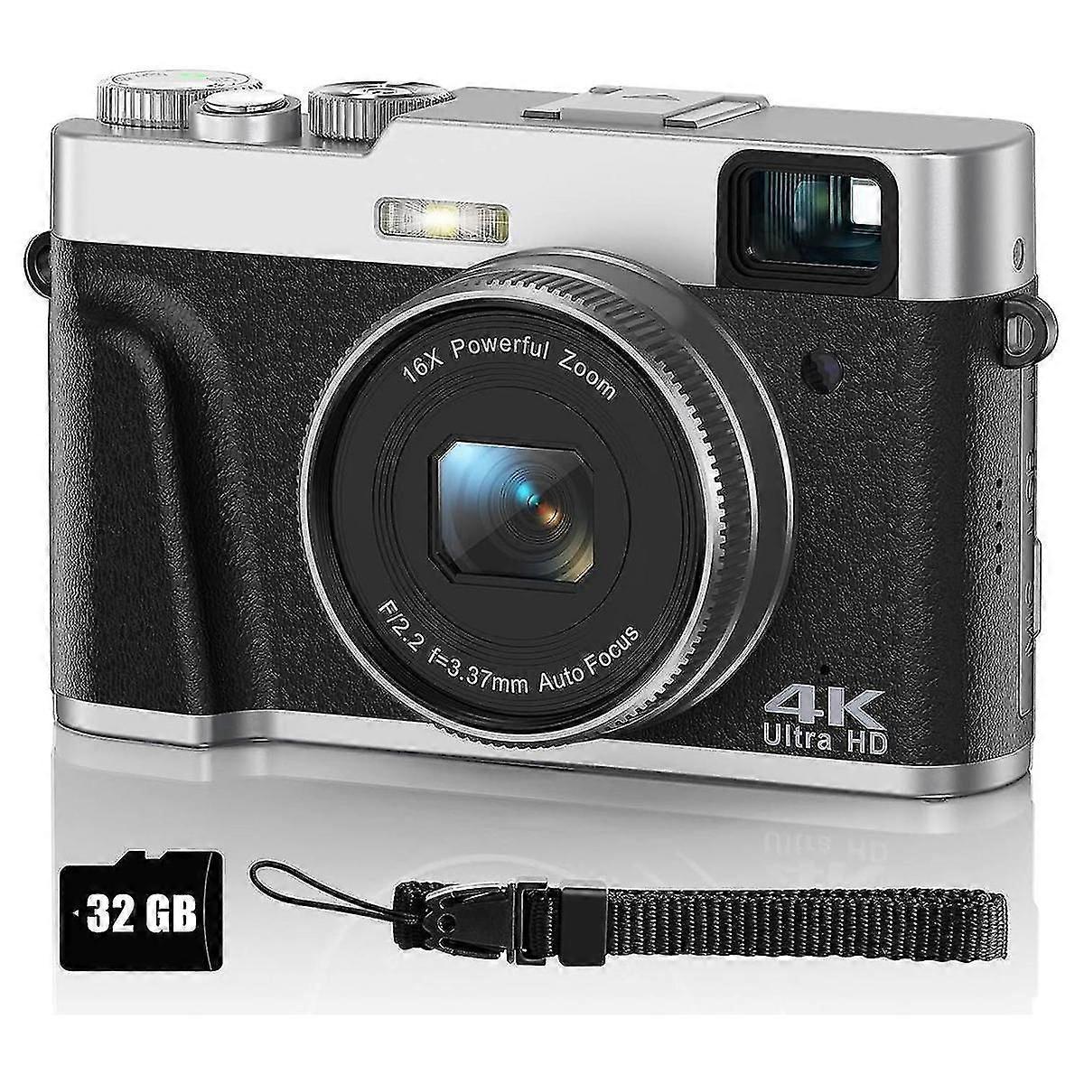 写真撮影用4kデジタルカメラ、ファインダー付きオートフォーカスカメラディグ用手ぶれ補正ビデオカメラ