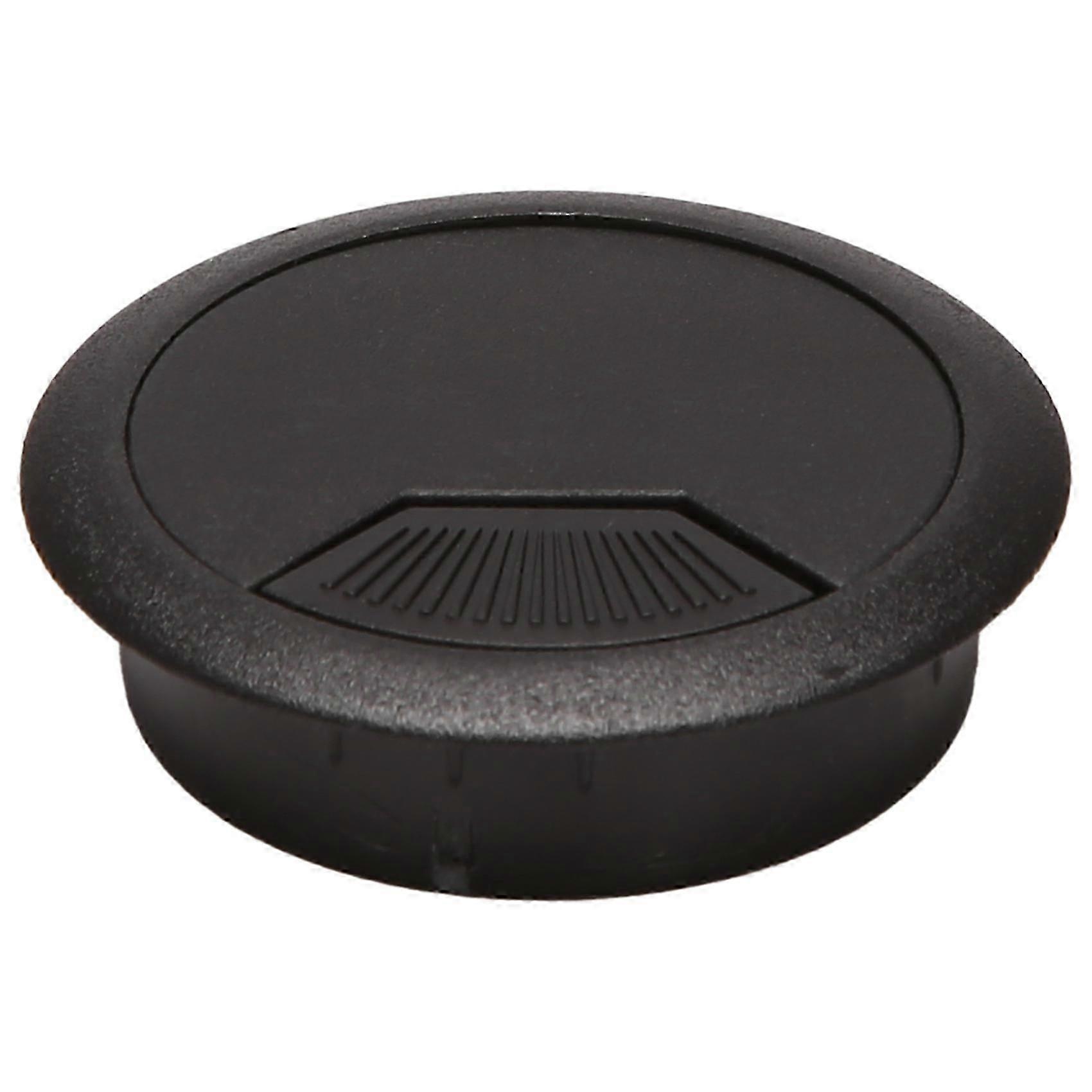 2 יח 'קוטר 50mm כבל כבל חוט שולחן Grommets כיסוי חור שחור-טוב