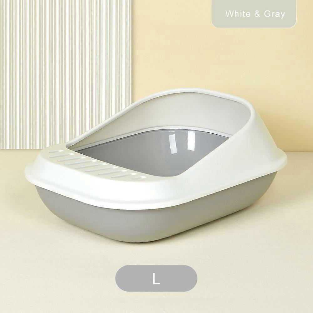 Pakeway Cat Litter Box Large Space Innovative Shell Biomimetic Structure Leakage Pedal Design Environmentally Friendly PP Material Double-Layer S