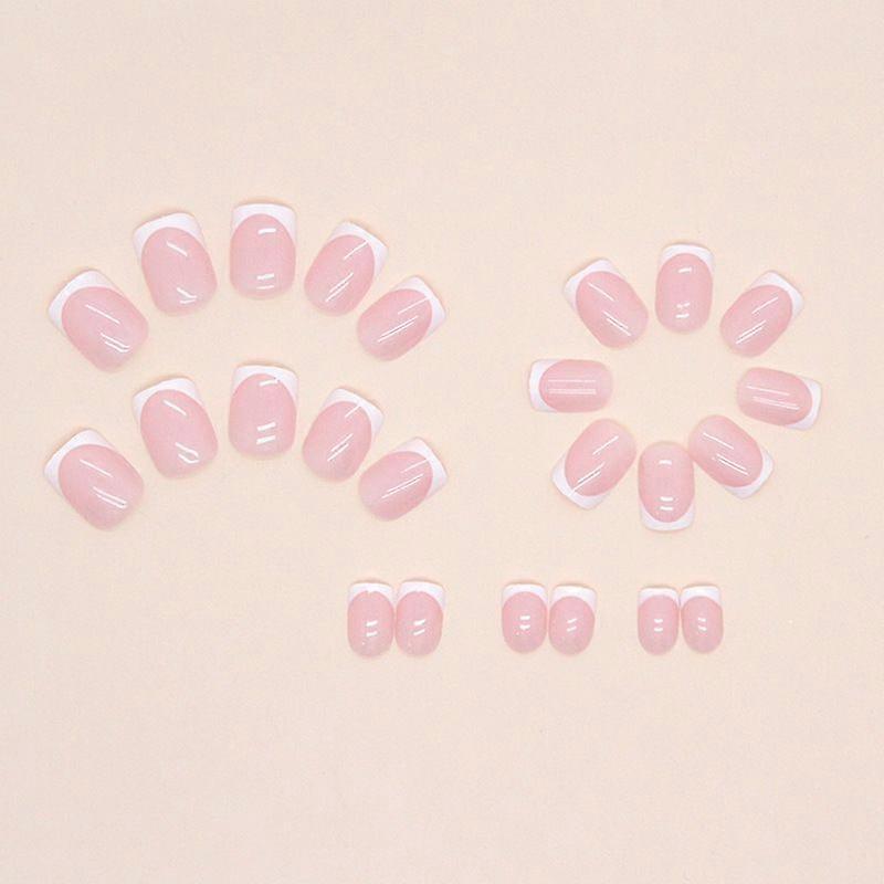 24 Square False Nails + 1 File + 1 Gel Glue Combo Acrylic False Nails