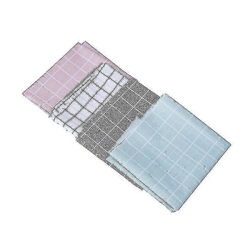 4pcs Canvas Waterproof Washable Tea Tablecloth Rectangular Plaid Coffee Table Cover Cloth Tablecloth