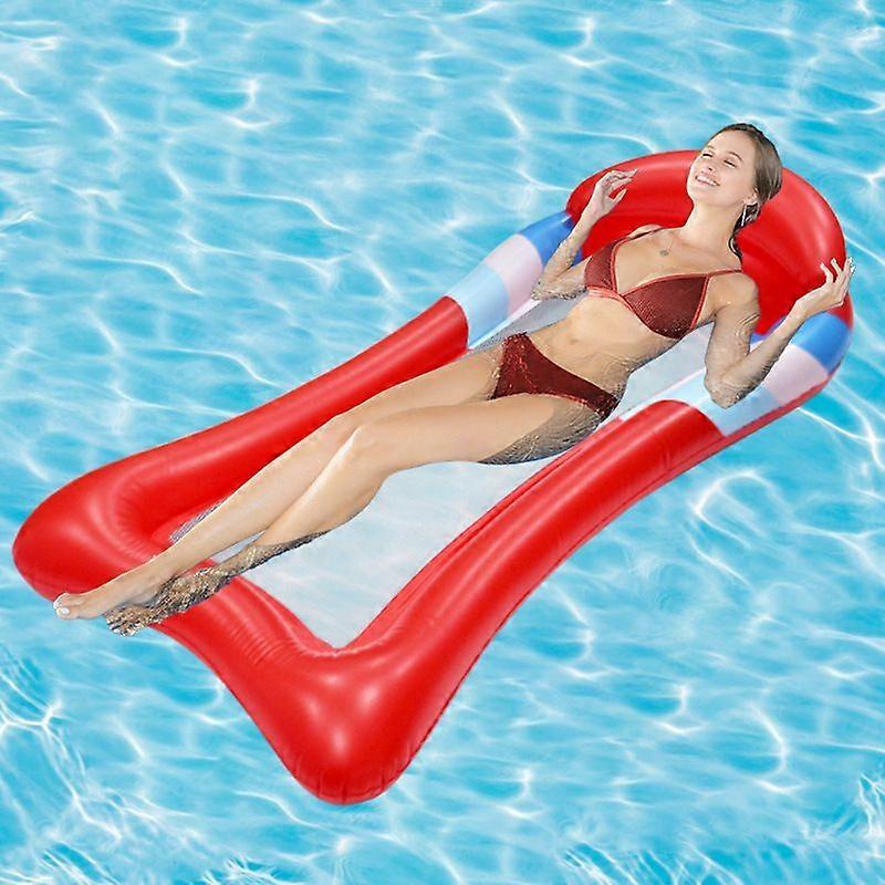Outdoor inflatable lounge chair with armrests and nets, floating row, swimming ring, water toys, inflatable floating row