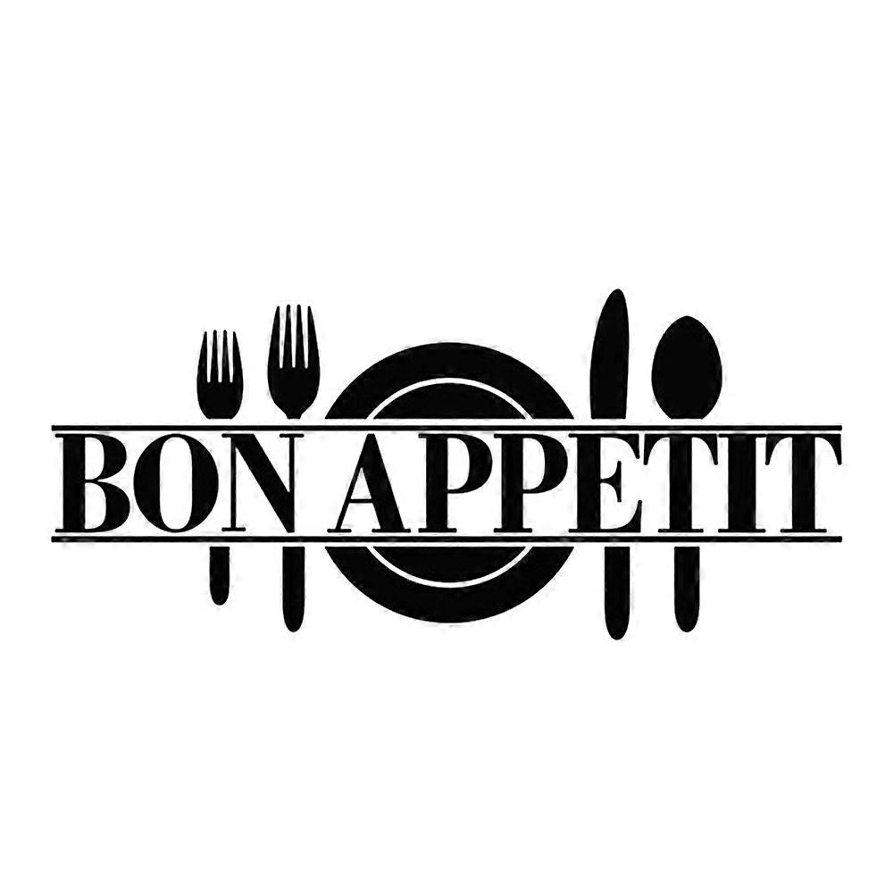 4Pcs Decorative Wall Sticker Set with Delicate Forks and Tableware Pattern for Kitchen Decor in Modern Style