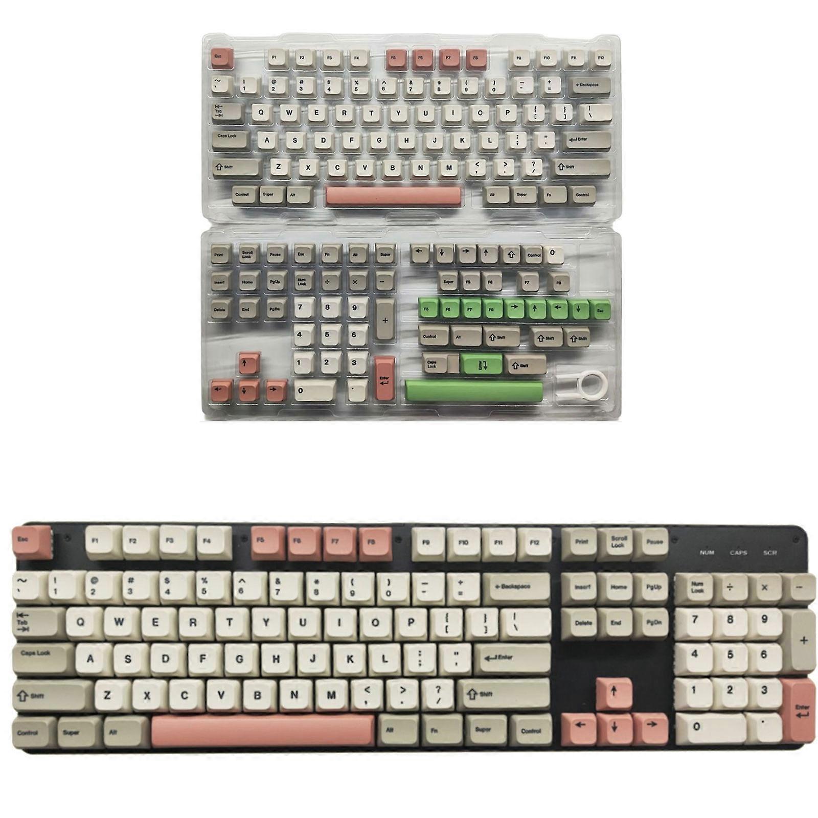 138Key 9009 Retro XDA Profile Keycaps PBT Dye Sublimation Keycap for Mechanical Keyboards Game Keycaps Switches
