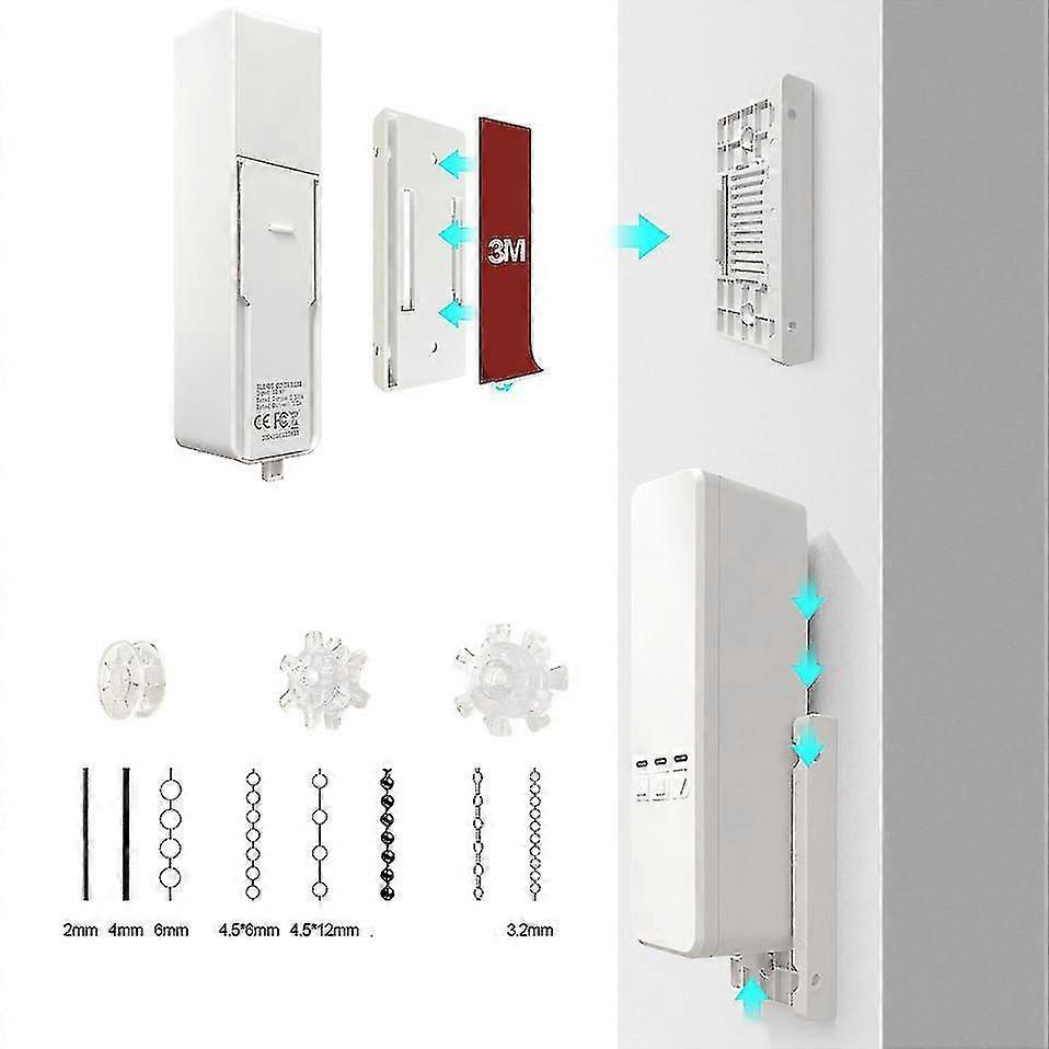 Wifi Smart Rolling Curtain Motor Mobile App Control Blind Drawstring Smart Home Electric Curtain -GSL