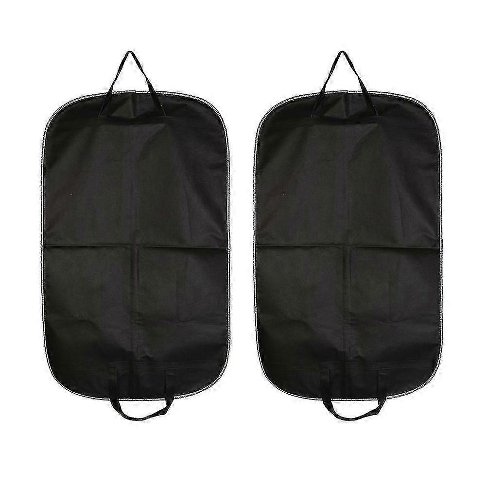 2er-Pack Anzugbezüge Reisekleidersack - faltbarer Kleiderschutz zur Aufbewahrung im Kleiderschrank (Schwarz, Mittel)