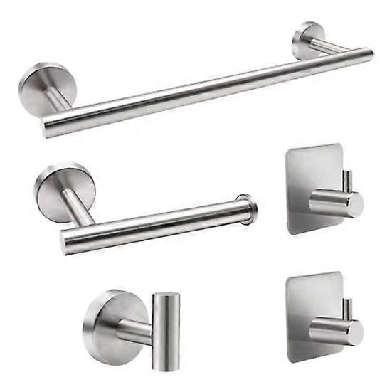 Towel Bar Storage Rack Bathroom Hardware Set Polished Surface Easy to Clean Fingerprint-Resistant Wall Mounted Towel Robe Holder