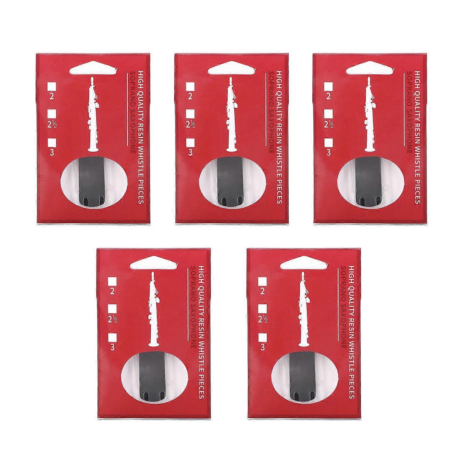 5 Pcs Soprano Saxophone Reeds Strength 2.5 Bb Resin Soprano Sax Reeds for Daily Practice Stage Conce