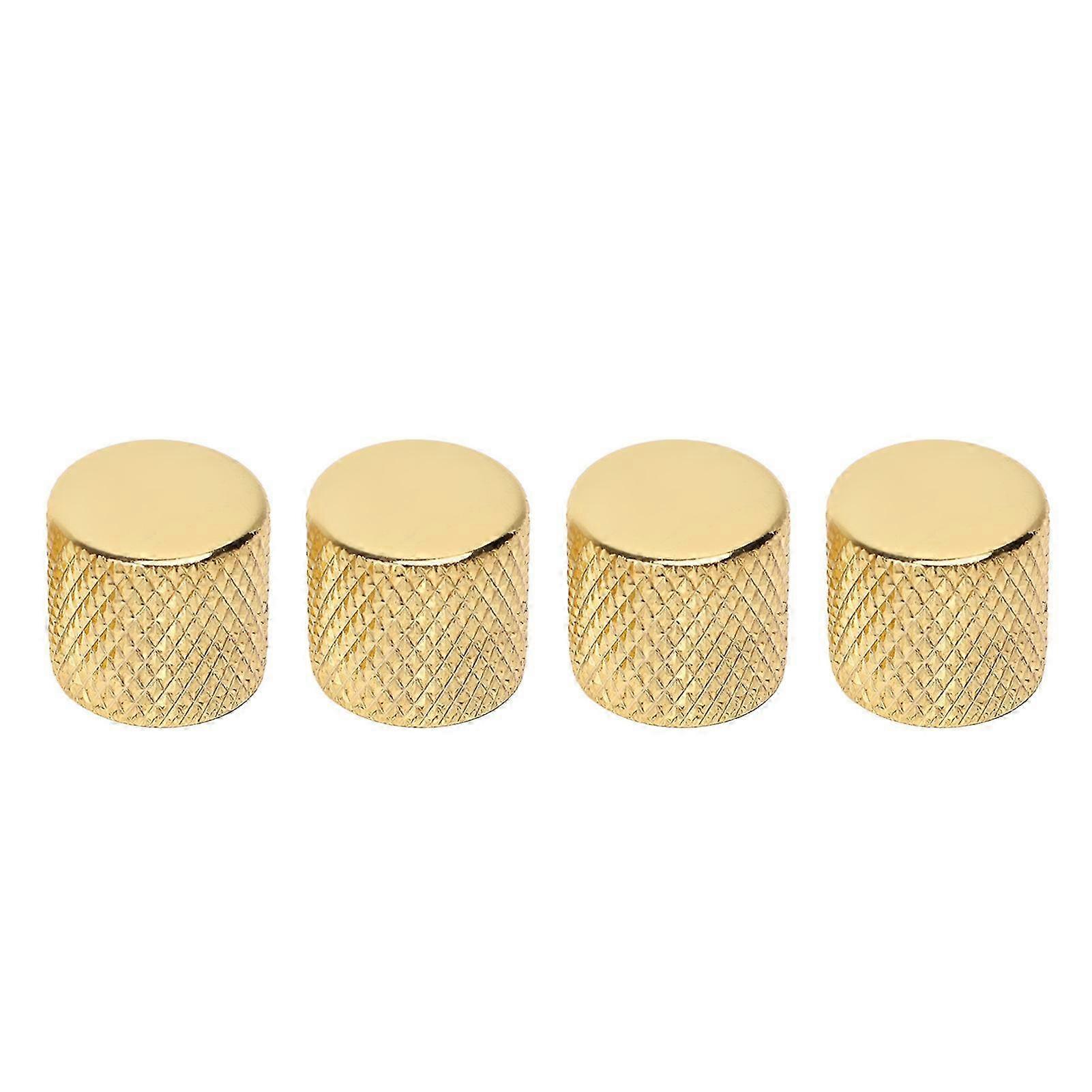4st potentiometer knopp bred kompatibilitet stark delikat elgitarr kontrollratt guld