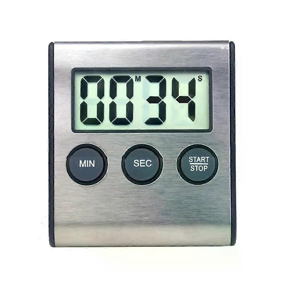LCD Display Timer Electronic Timer Compact Size Hook For Hanging Large LCD Display Rubber Magnet Back Home Kitchen