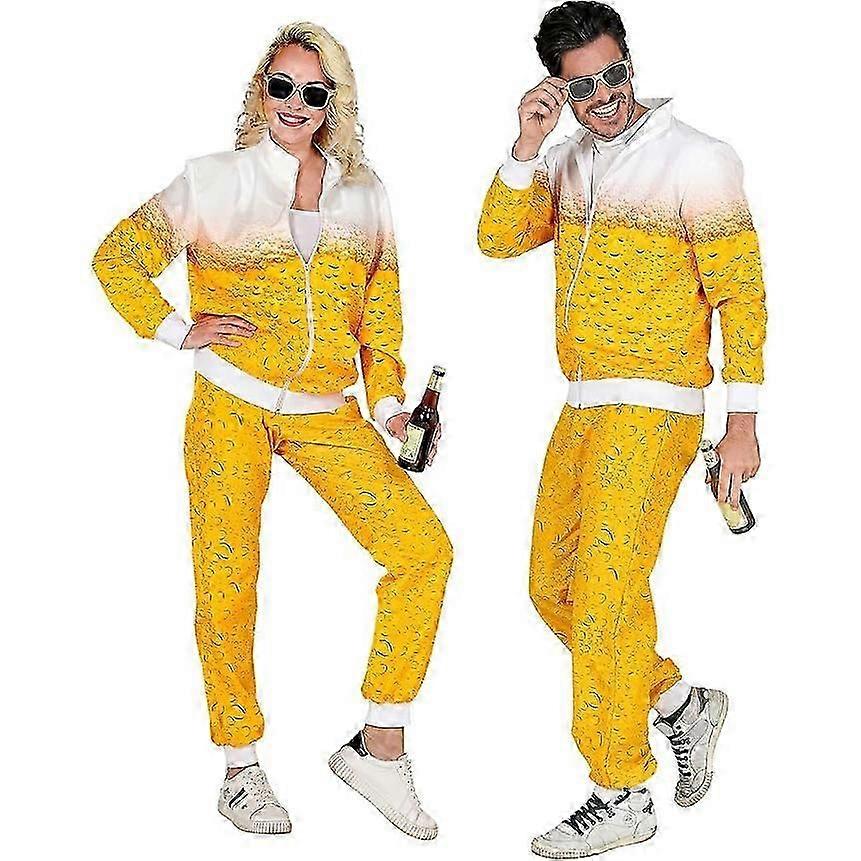 Costume 80s Tracksuit, Beer Tracksuit Suit, Jacket And Trousers