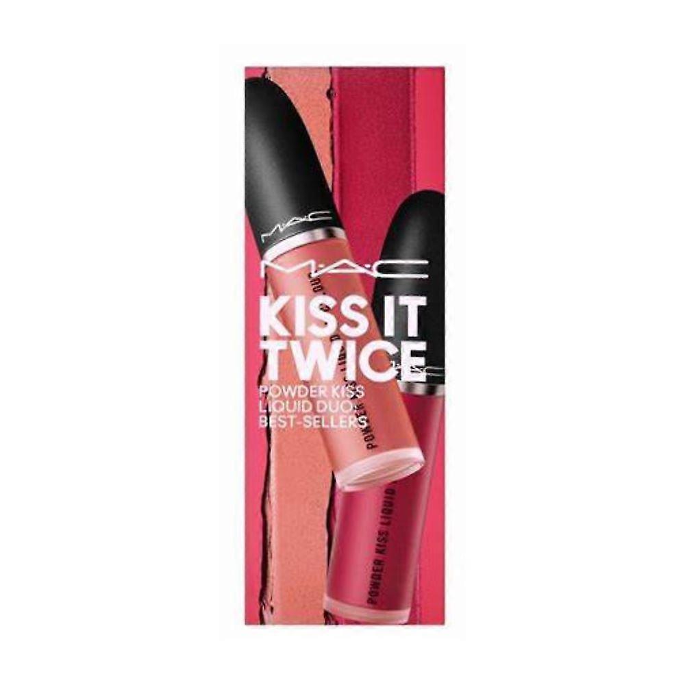 2 x MAC Kiss It Twice Powder Kiss Liquid Duo Best Sellers 5ml