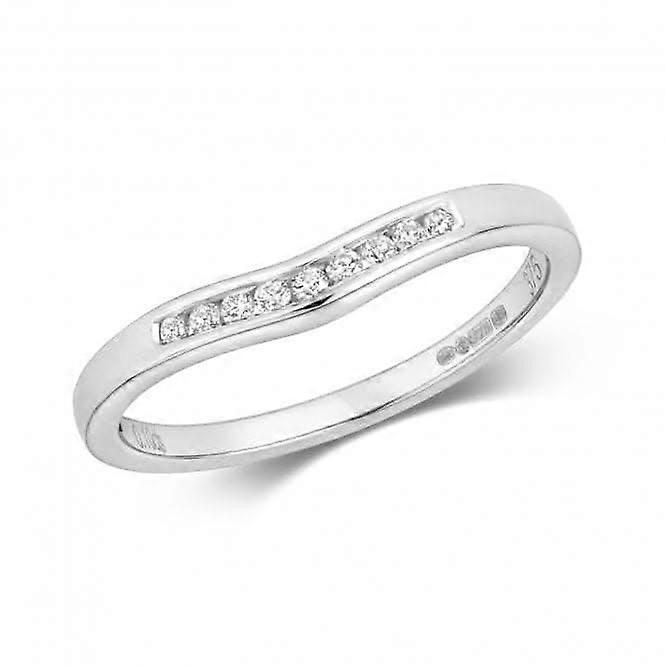 Diamantschmuck Ringe aus weißem Silbergold aus 9 Karat weichem Querlenker RD383W