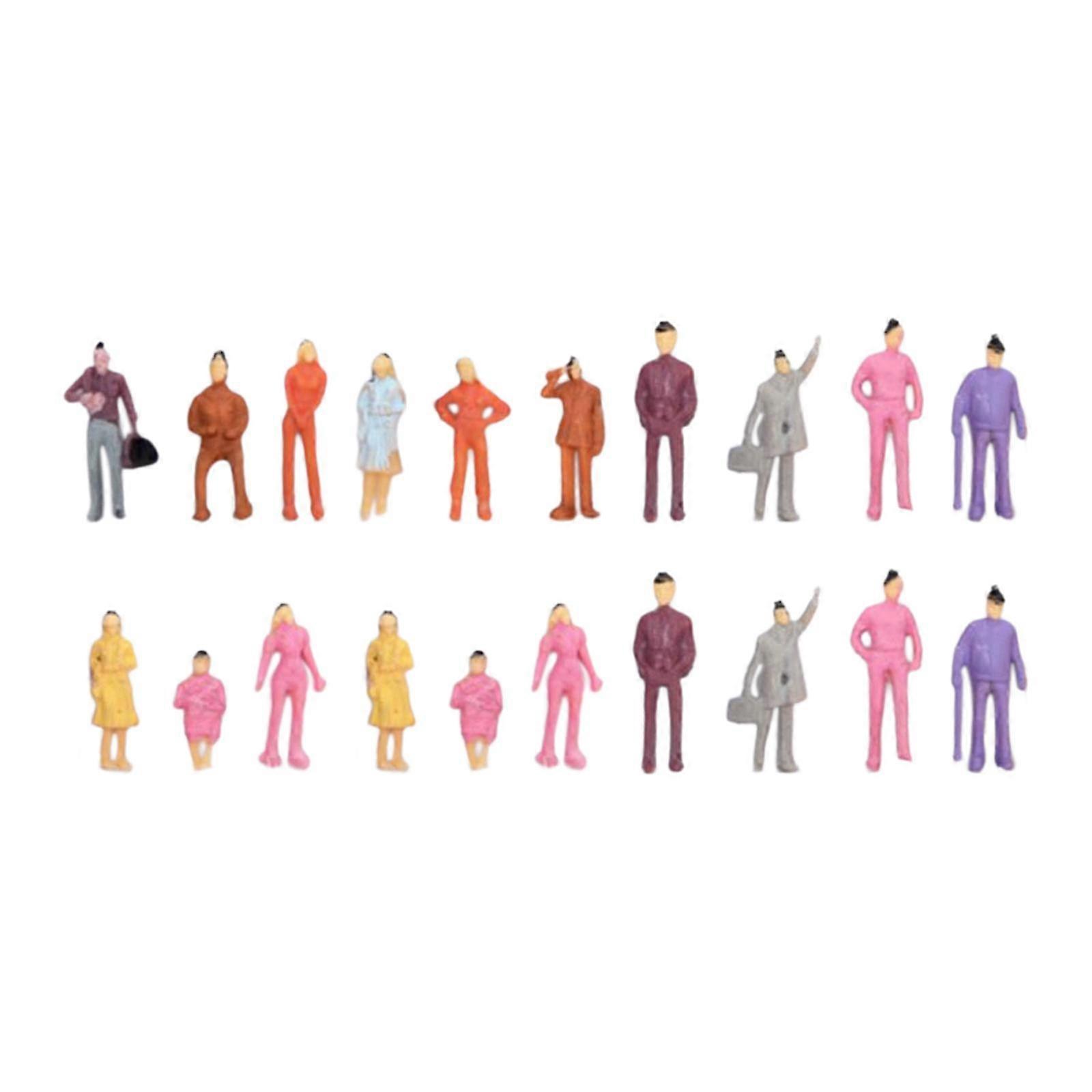 Miniature Model Railroad Figures Sand Table Scene Sitting Standing Figures