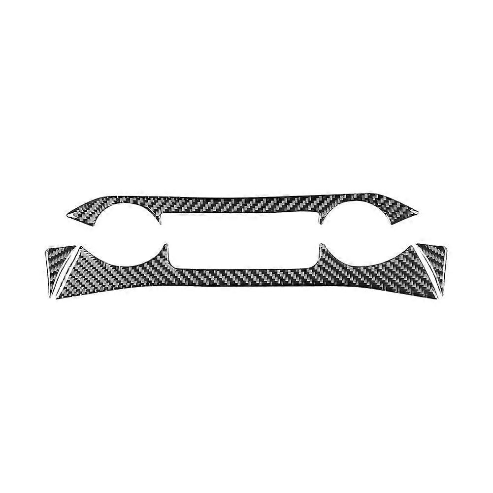 For -V 12-16 Carbon Fiber Car Central Console Air Conditioner Climate Control Side Trim Sticker Accessories