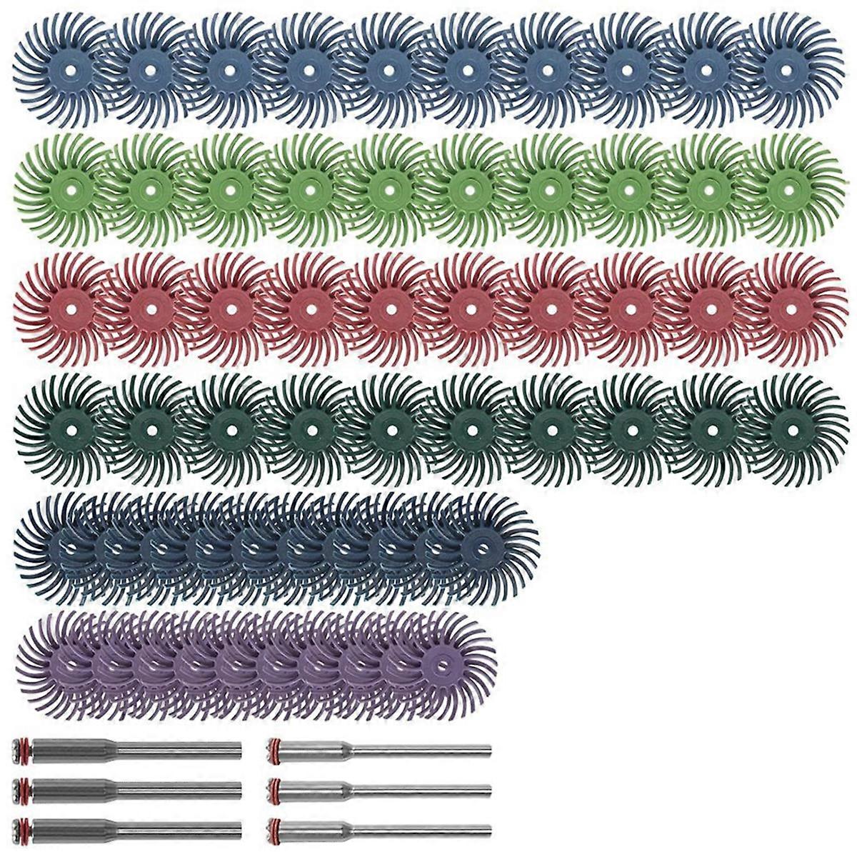 1 Inch Radial Bristle Disc Kit with 1/8In Shank for Rotary Tools