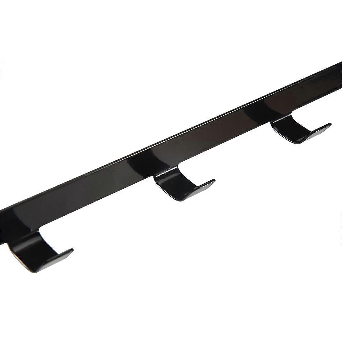 Smart Wide over the Door Rack Wrought Iron Hook Black