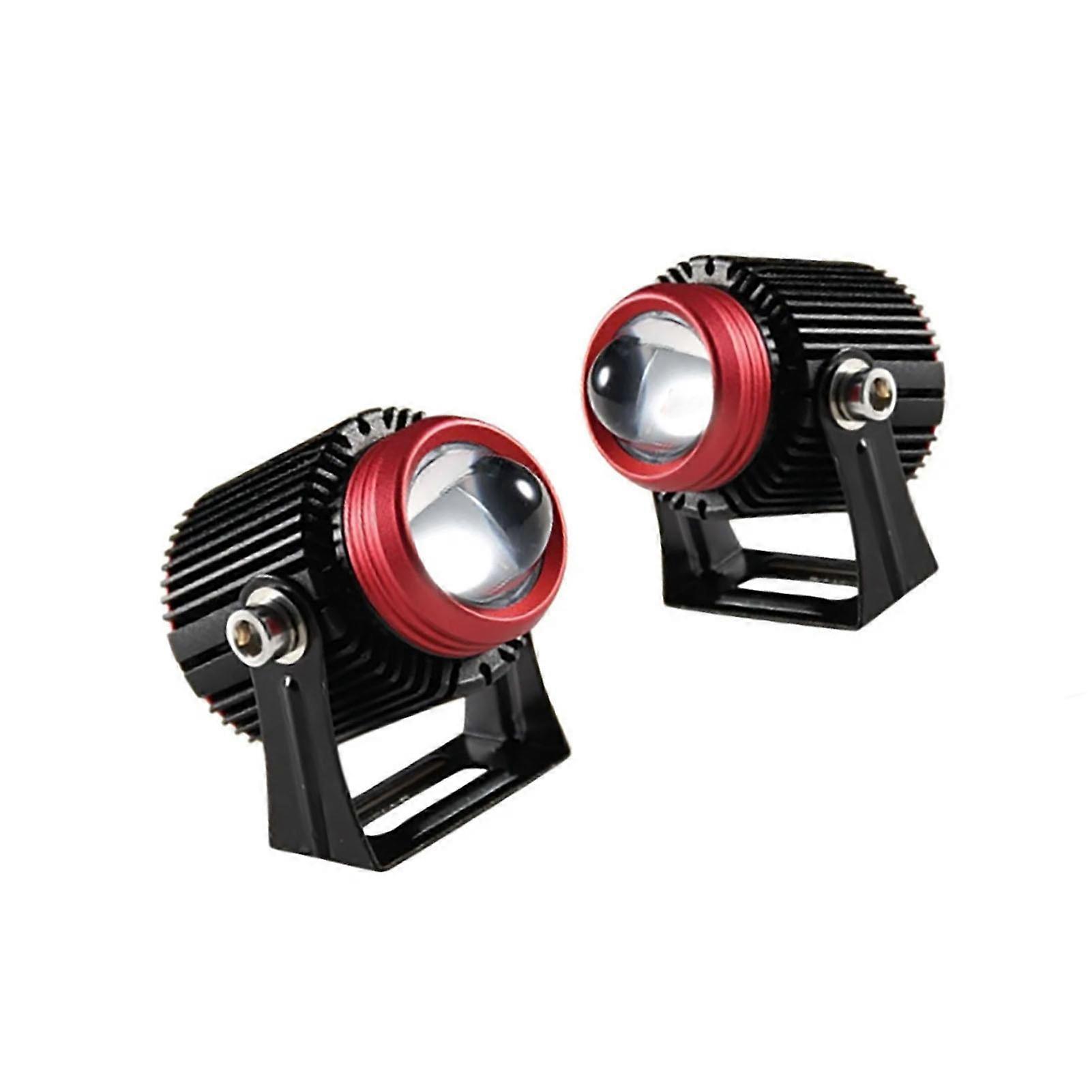 2PCS Waterproof Shockproof Motorcycle Spotlights with Strong Light Transmission