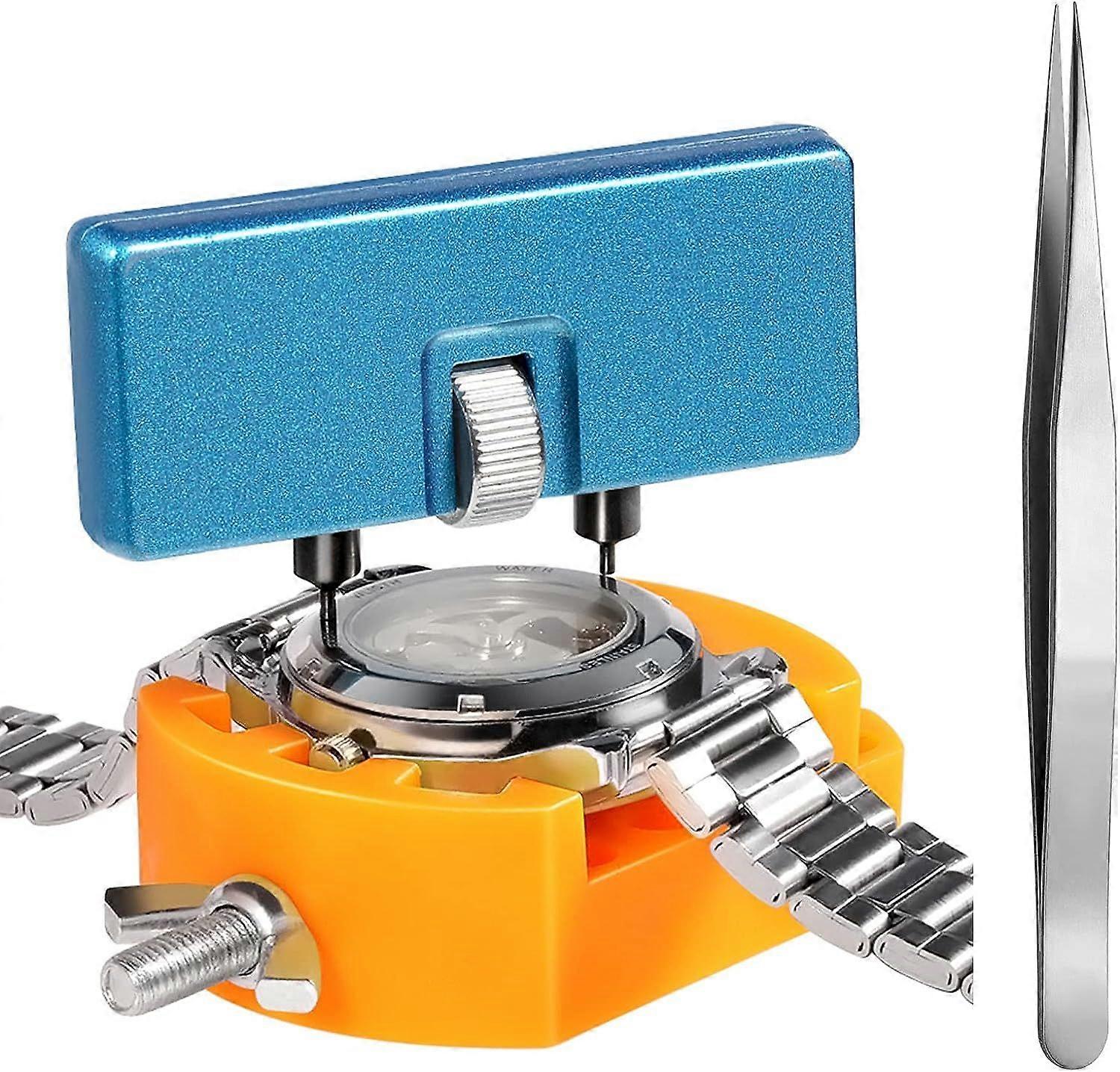 Watch Battery Change Kit Watch Case Opener Used to Open Watch Cover by Turning Watch Disassembly Kit Watch Case Holder Tweezers User Manual