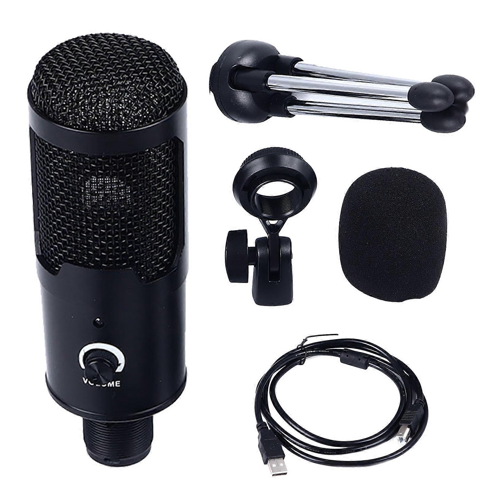 USB Condenser Microphone with Tripod Stand for Live Streaming and Singing