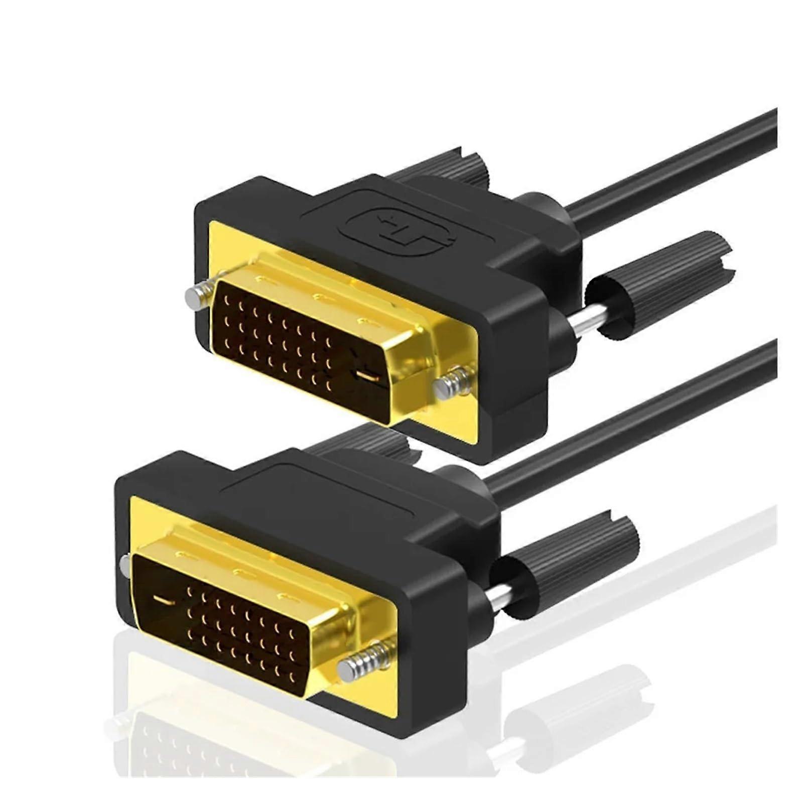 DVI to DVI Cable DVI-D Video Cable 2K 1080P DVI D 24+1 Dual Link Adapter 1m 2m 300Cm Compatible with The HDTV Projector Cabo PC Computer Wire Cord(1m)