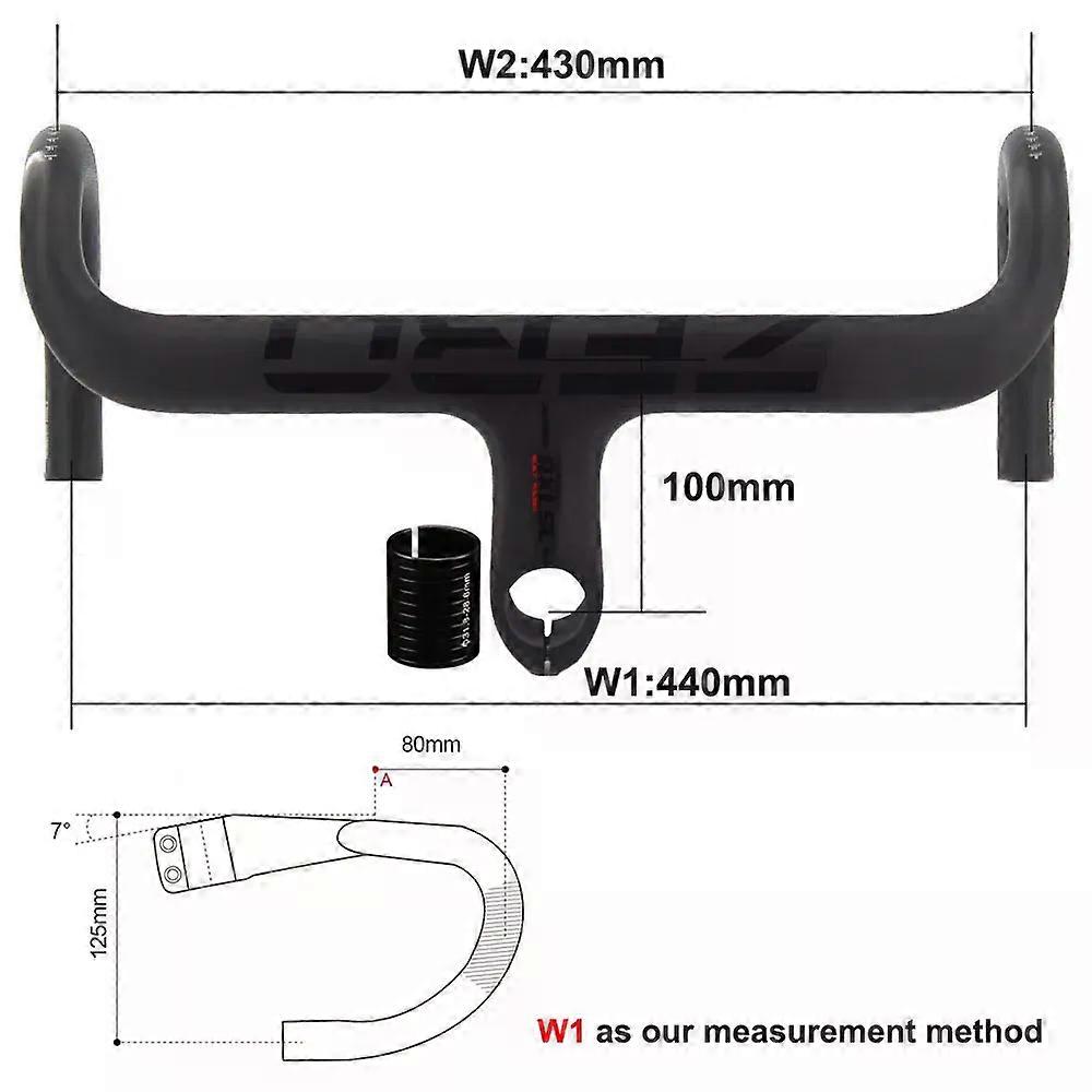 RXL SL Integrierter Carbon-Lenker OD2 28,6/31,8 mm Rennrad-Drop-Lenker Interne Führung Rennrad-Lenker
