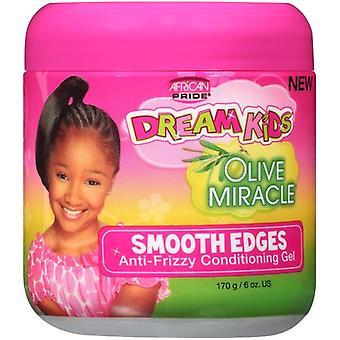 African Pride Dream Kids Olive Miracle Smooth Edges Hair Gel 6 Oz Jar