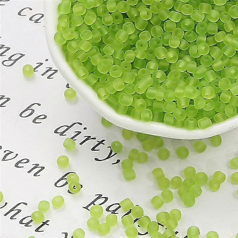 700Pcs/Bag 3mm Transparent Matte Colors Glass Seedbeads Uniform Round Spacer Beads For DIY Jewelry Making Sewing