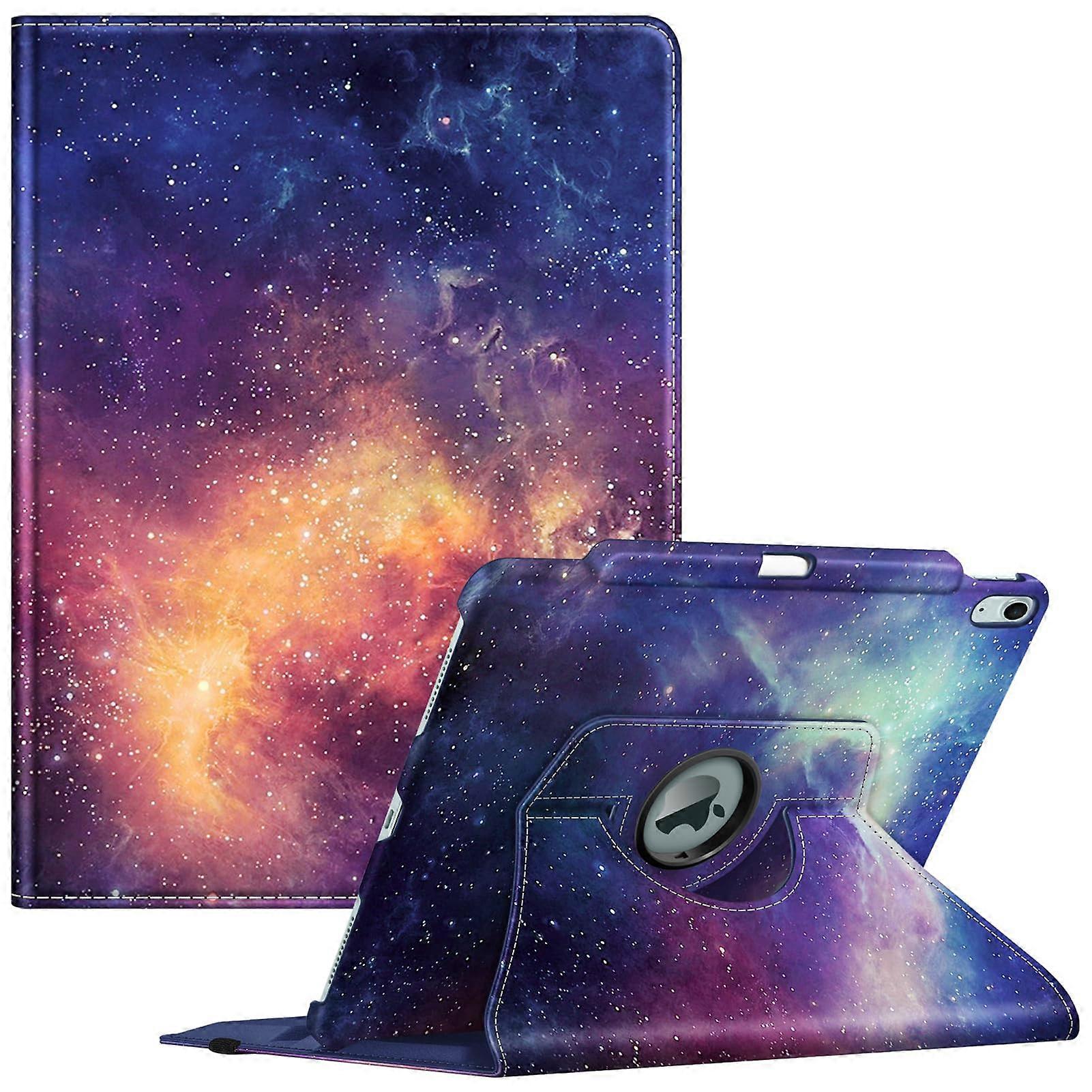 Rotating Case for iPad Air 13-inch (M3) , (M2) -360 Degree Swiveling Protective Stand Cover with Pencil Holder, Auto Wake/Sleep, Galaxy