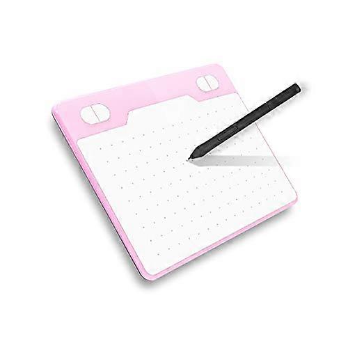 Graphics Tablet Digital Drawing Tablet for PC with Phone Connected Handwriting Tablet with Battery-Free Passive Stylus and 4 Shortcut Keys (Pink)