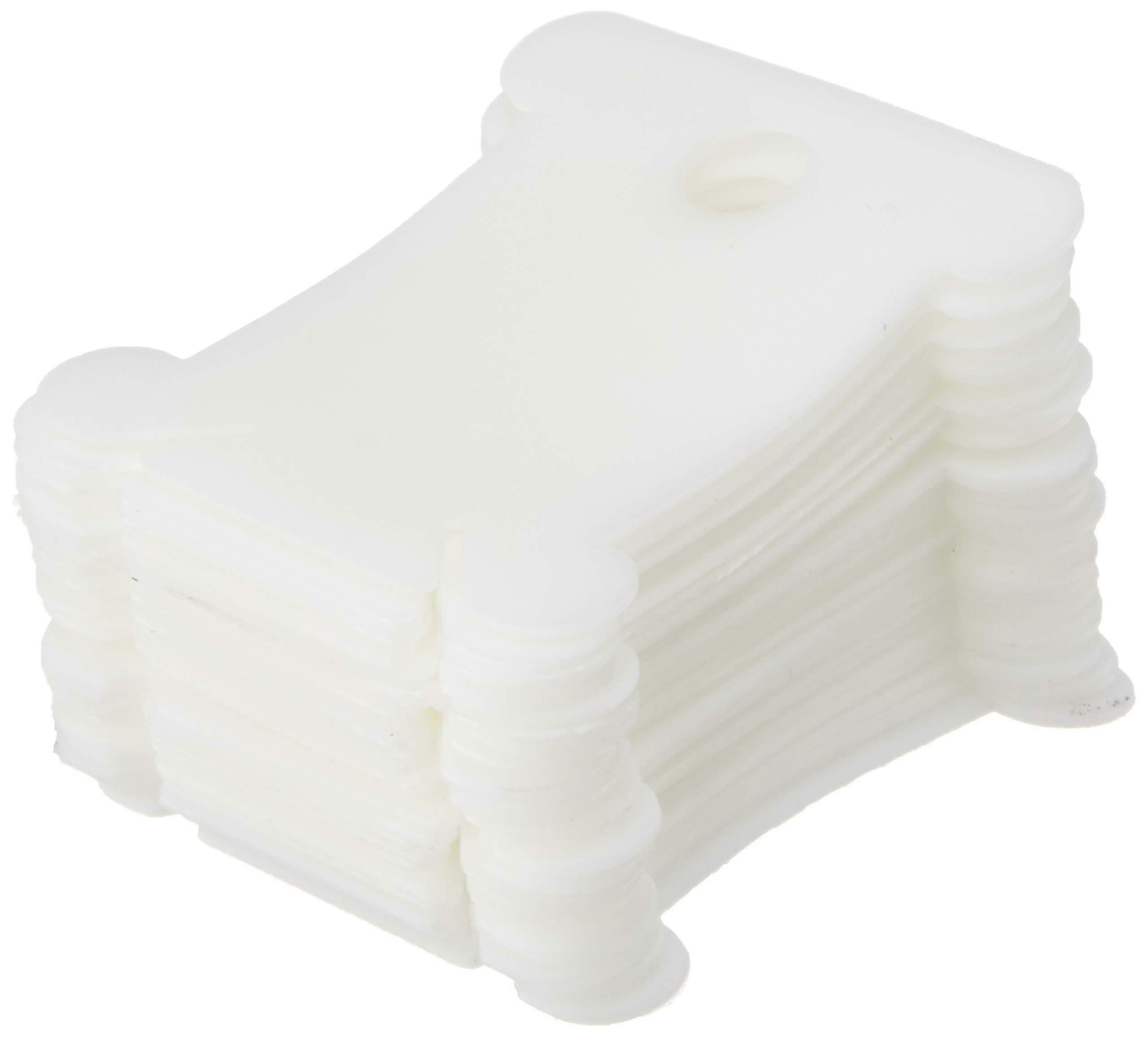 1,000 White Plastic Coil For Floss And Needlepoint Thread, Perforated Yarn Holder, 1-1/2 Inch Length